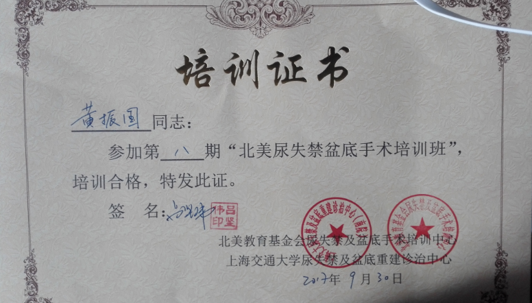 女性泌尿外科亚专业一一尿失禁,盆底疾病培训