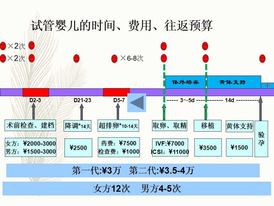 人工受精及试管婴儿流程及费用