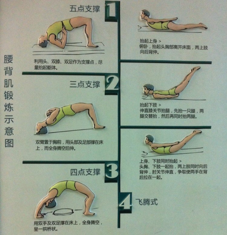 腰背肌锻炼示意图