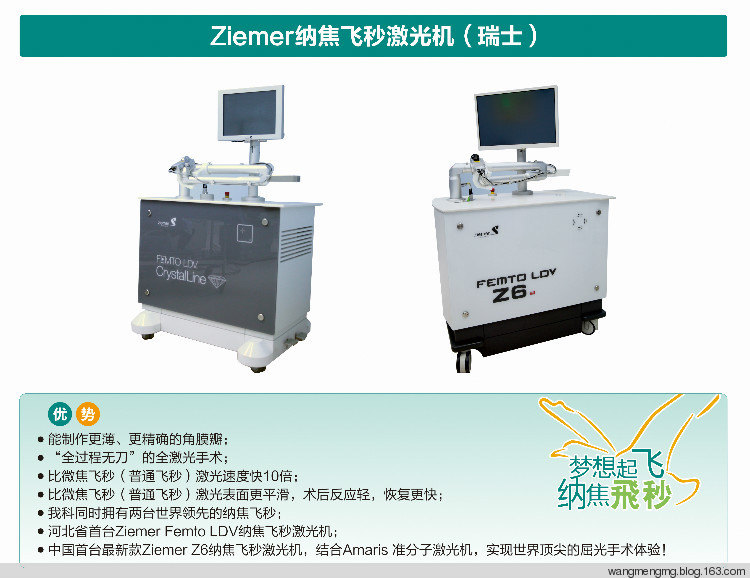 我院先进的近视手术设备纳焦飞秒激光