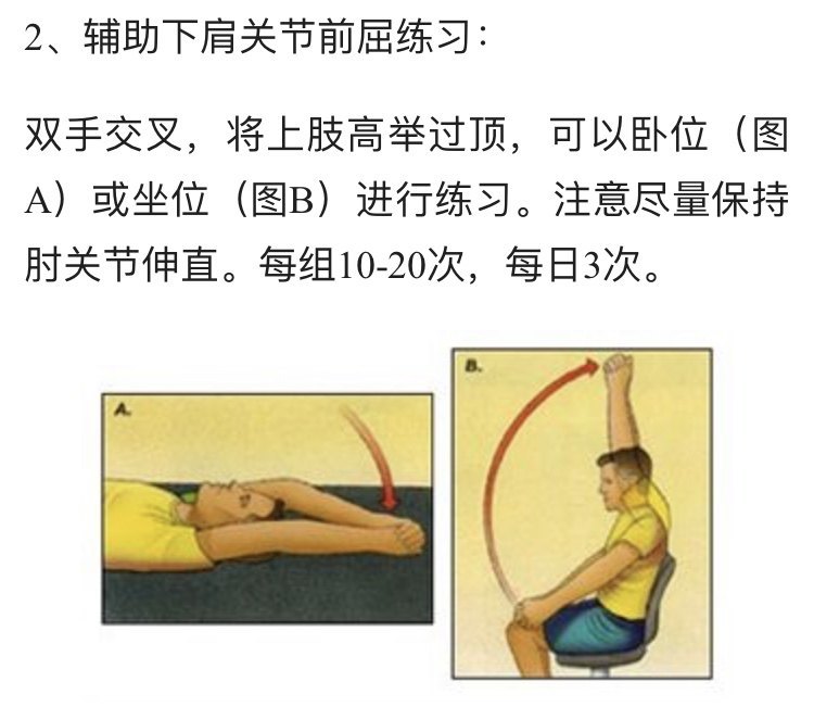 华医生科普之常用肩关节康复训练方法