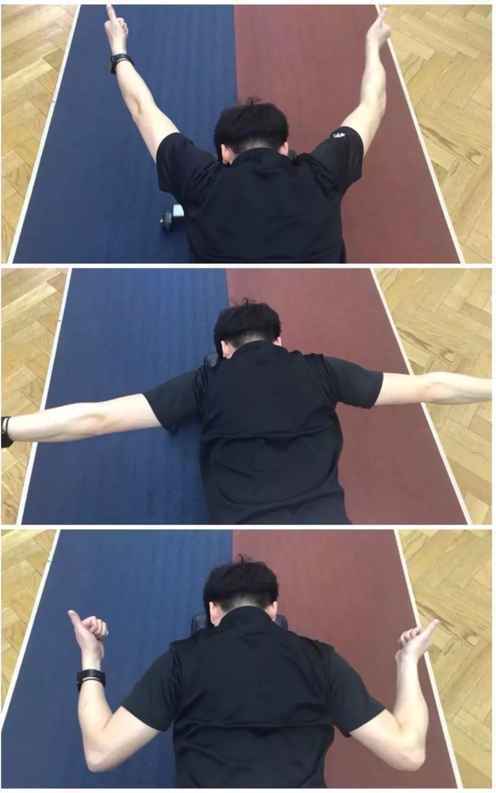 3,靠墙俯卧撑(基础练习)(进阶练习)保持肩胛骨紧贴胸壁的情况下,进行