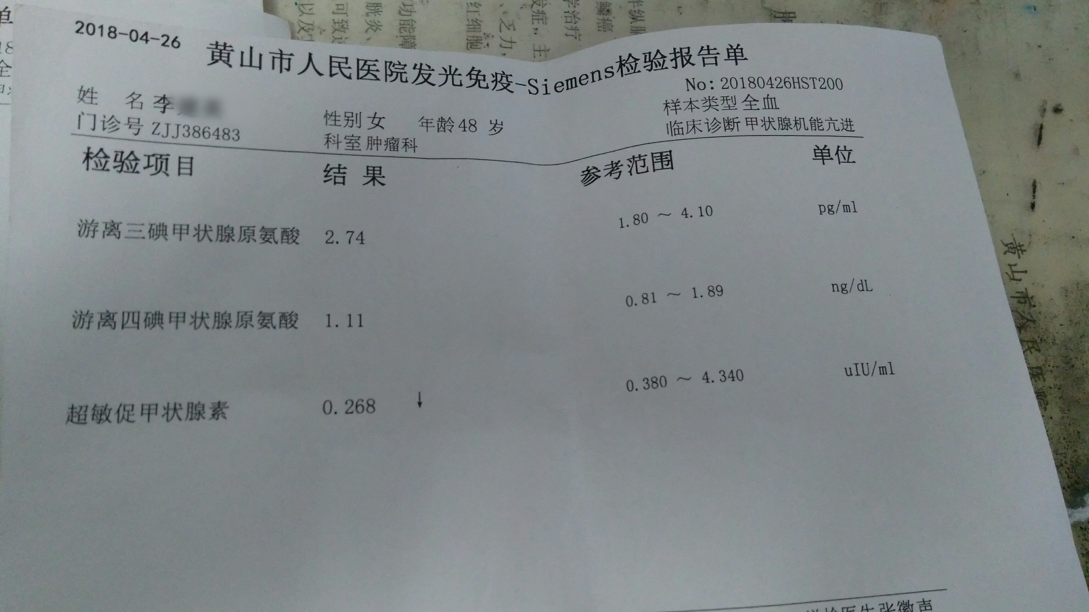 纯中药治愈甲亢病例展示。