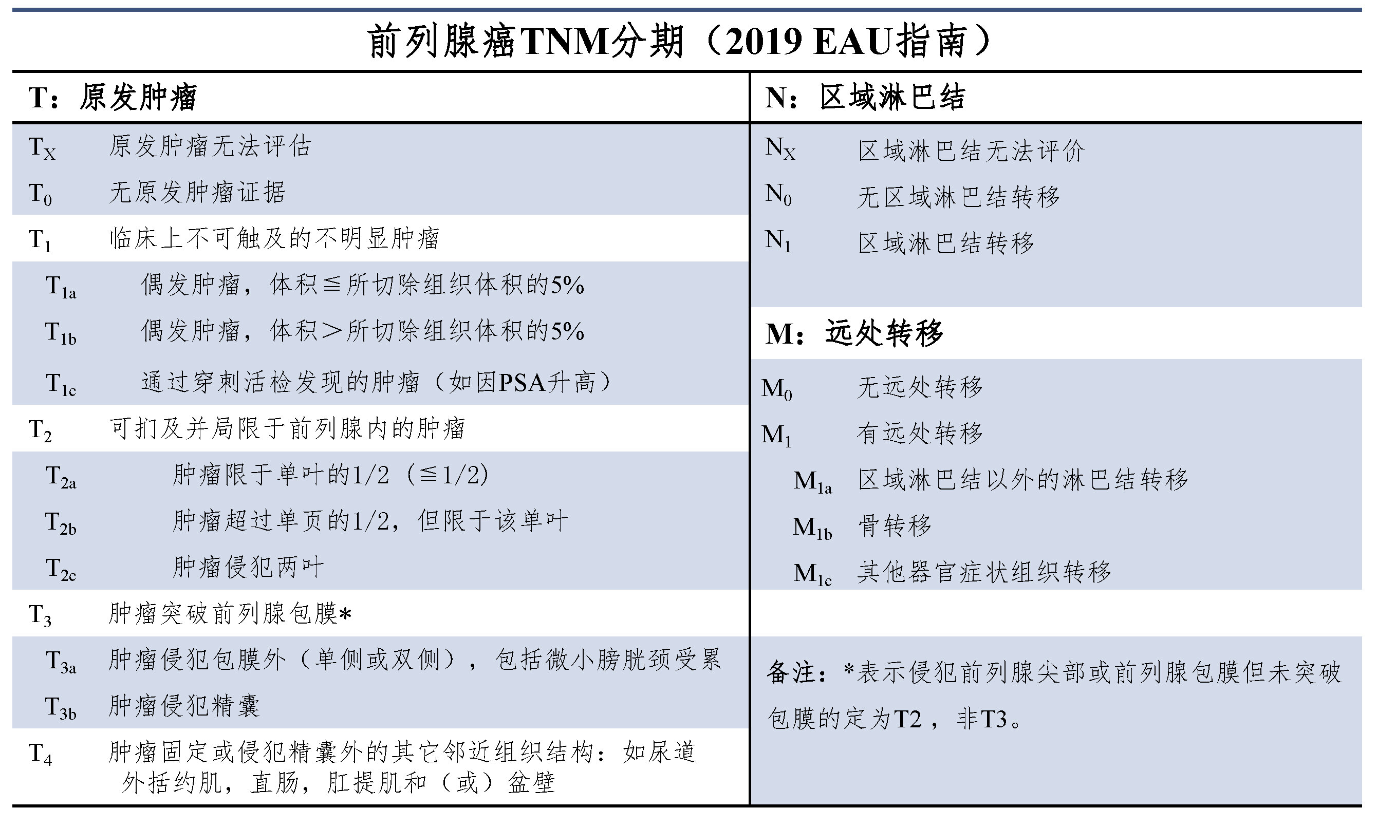 膀胱癌tnm分期标准图片