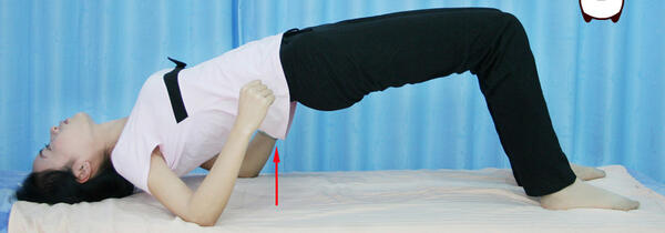 腰背肌的锻炼主要为后伸脊柱的锻炼,包括仰卧位进行的拱桥式,三(五)点
